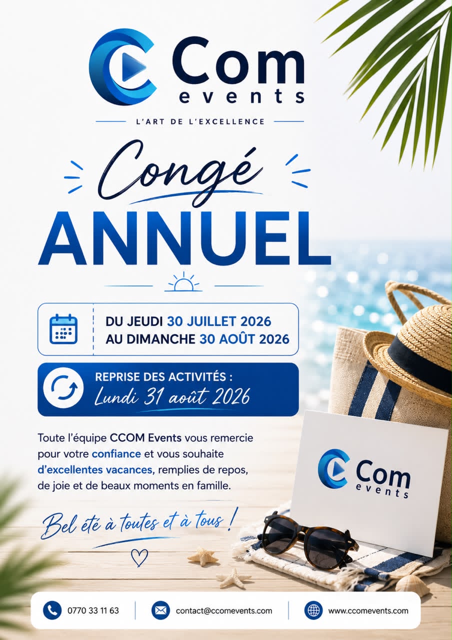 Congé Annuel CCOM Events 2026